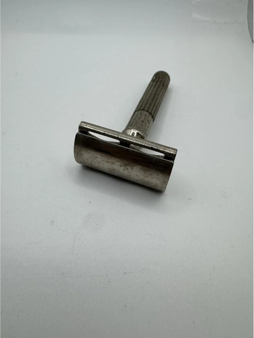 Vintage Gillette Fat Handle Tech Safety Razor Made in USA Double Edge DE Razor